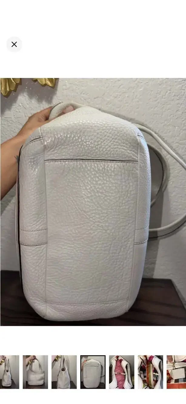 Coach Legacy Ergo Hobo Bag 11615 in White Pebble Leather